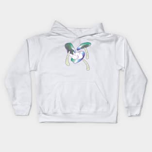 Gay bunny mushroom Kids Hoodie